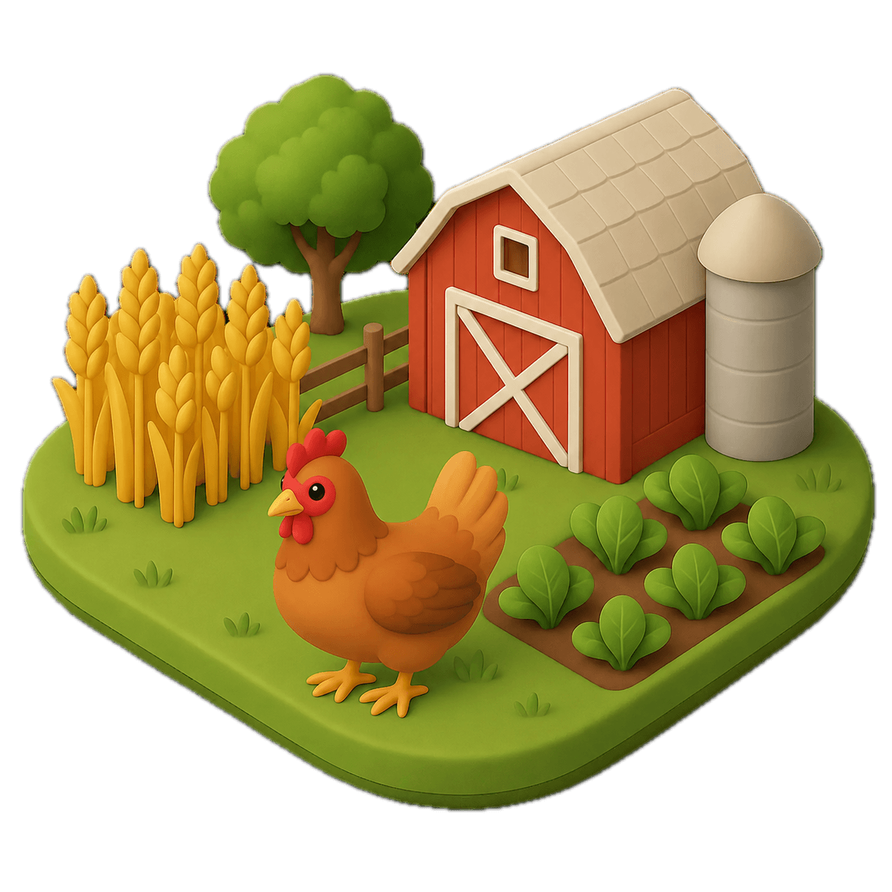 Illustration of the poultry farm